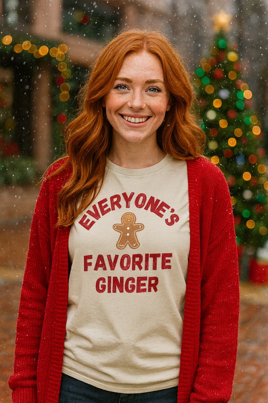 Everyone's Favorite Ginger Tee - Gift for Red Heads, Cute Christmas Apparel, Unisex Gildan Cotton Tee