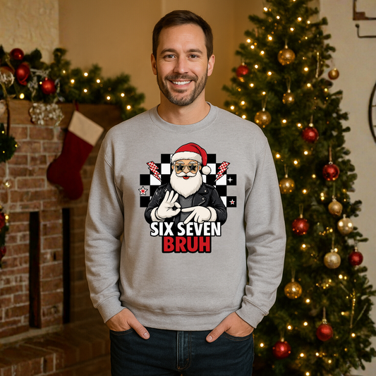 Santa  Six Seven 6-7 Bruh - Adult Sweatshirt
