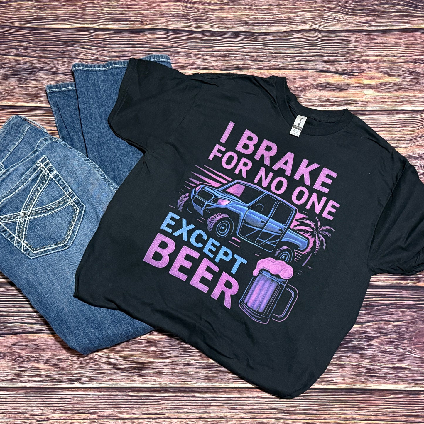 I Brake for No One Except Beer UTV  Shirt | Gildan Heavy Cotton Tee