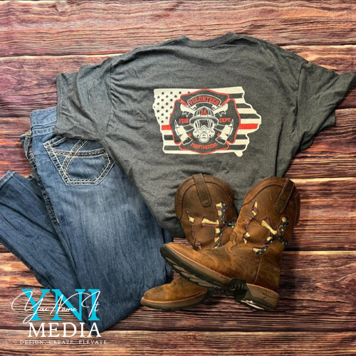 Iowa Volunteer Firefighter Shirt | Unisex Gildan Heavy Tee