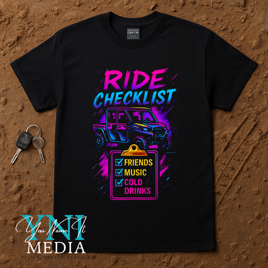 SxS Ride Checklist T-Shirt | Gildan Heavy Cotton Shirt