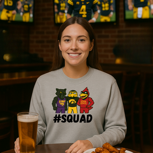 #Squad -Iowa Team -  Unisex Crewneck Sweatshirt