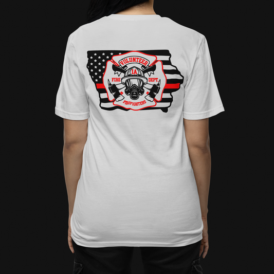Iowa Volunteer Firefighter Shirt | Unisex Gildan Heavy Tee
