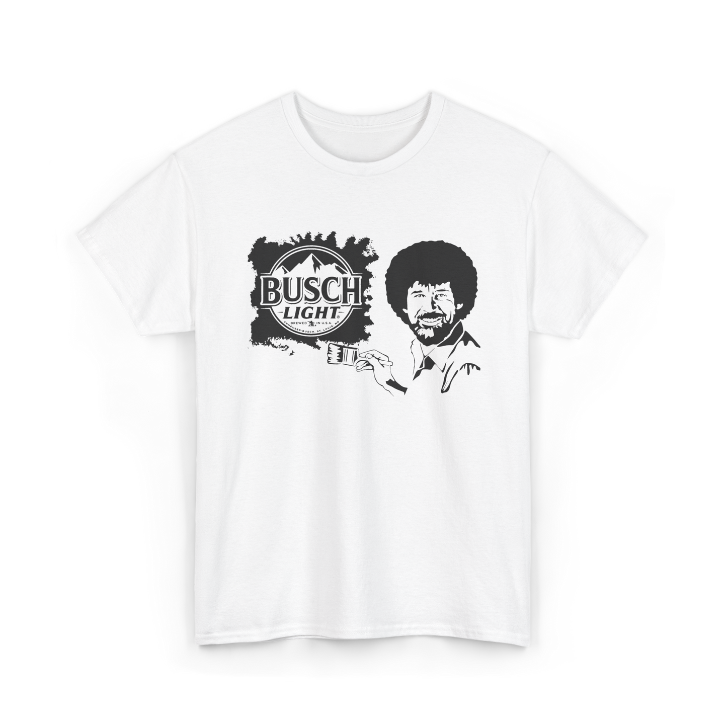 Bob Ross x Busch Light tee in White