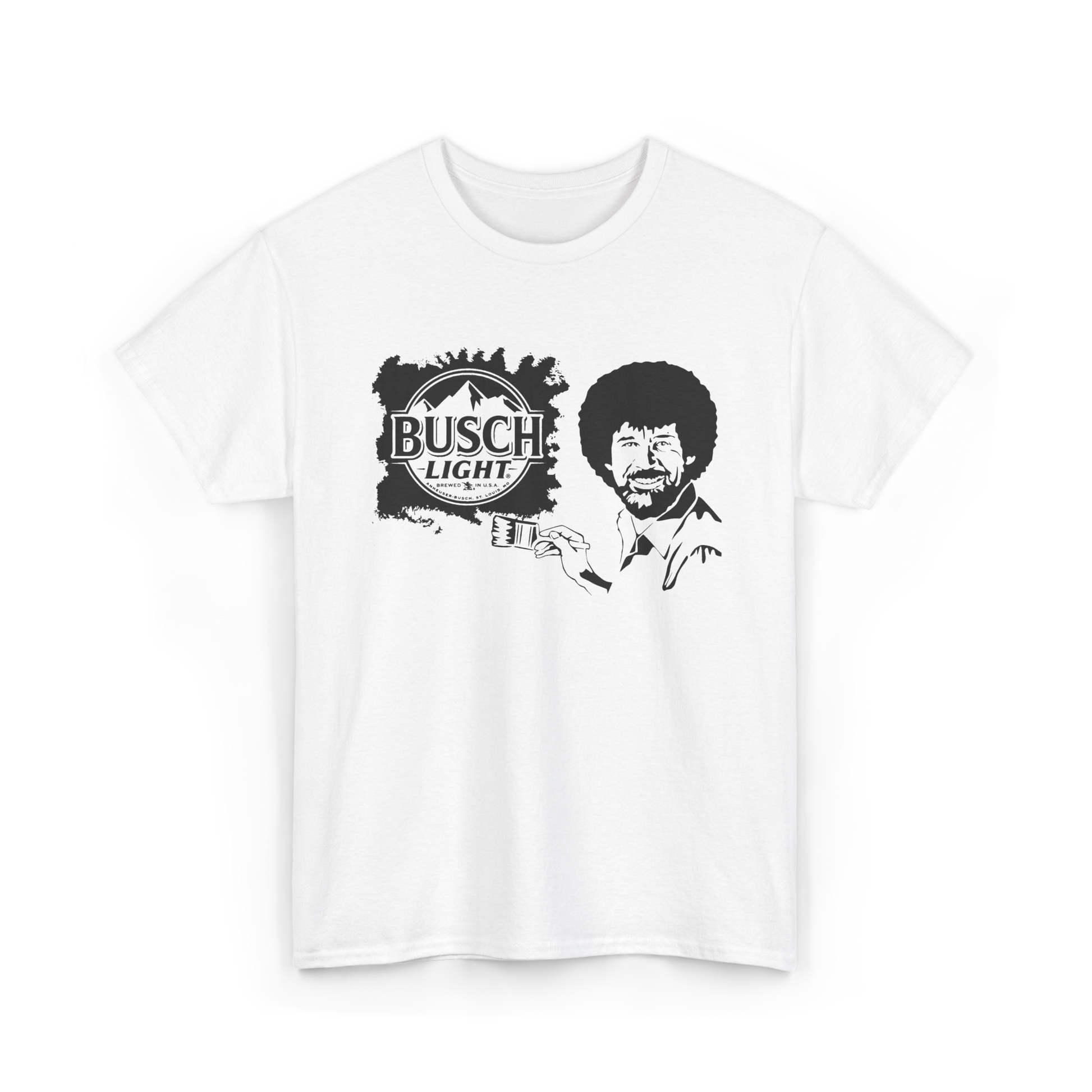 Bob Ross x Busch Light tee in White