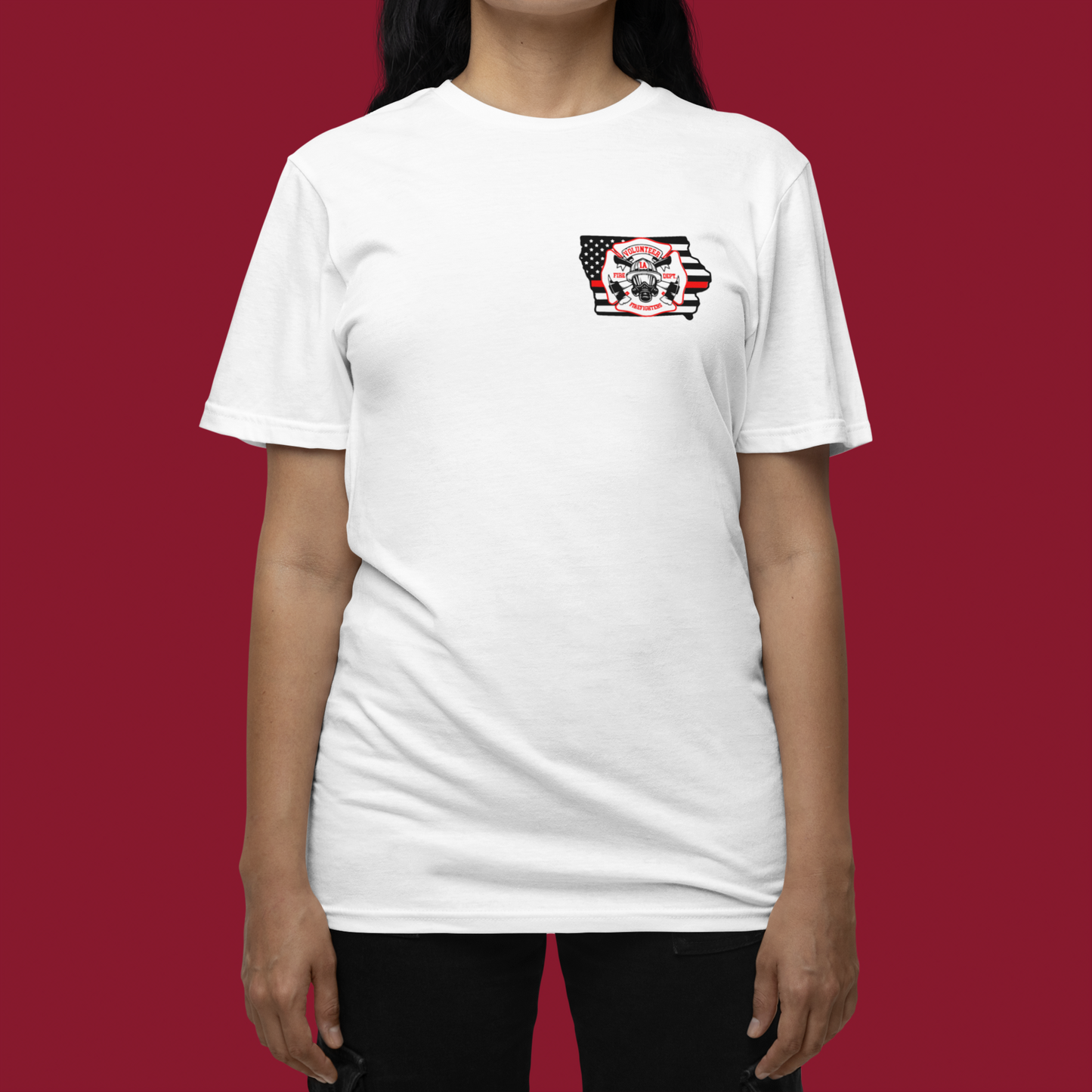 Iowa Volunteer Firefighter Shirt | Unisex Gildan Heavy Tee
