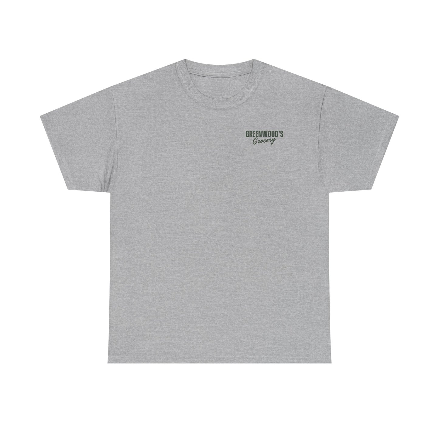 Greenwood's Grocery Vintage Truck tee in Sport Grey, front view