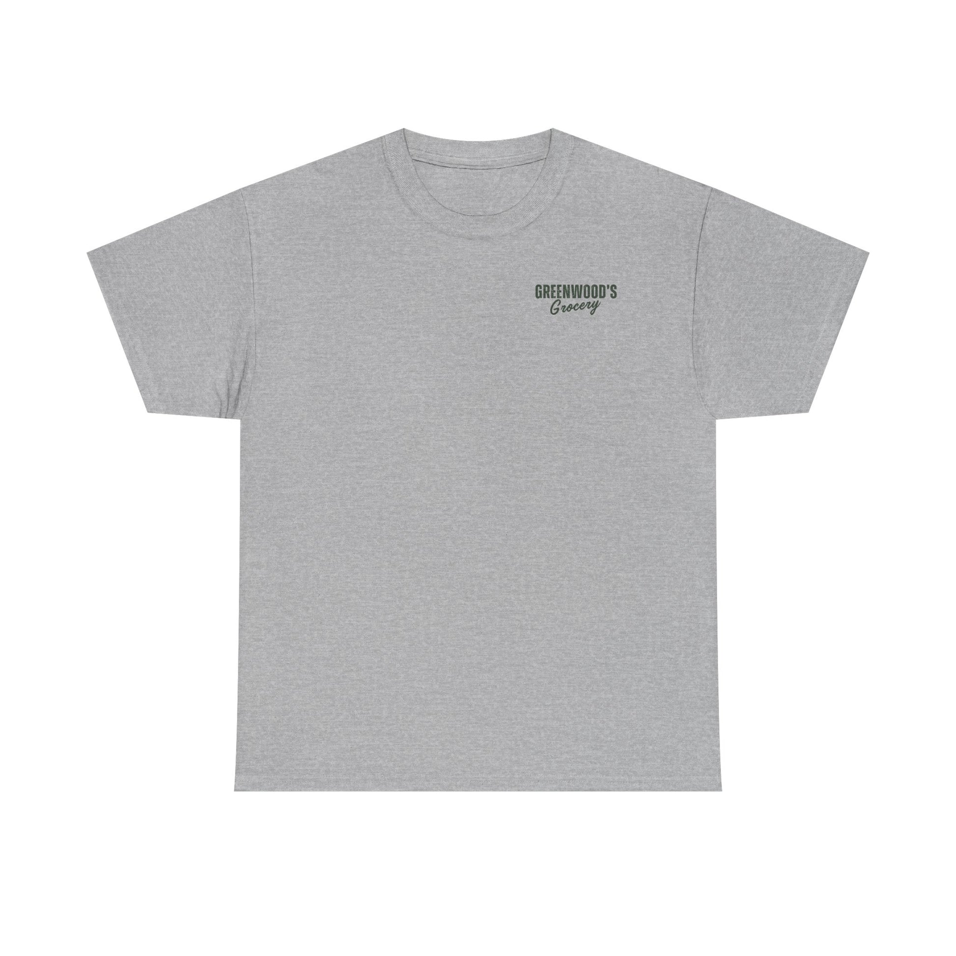 Greenwood's Grocery Vintage Truck tee in Sport Grey, front view