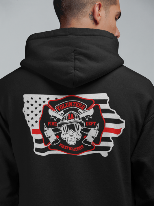 Iowa Volunteer Firefighter Hoodie | Unisex Gildan Heavy Hoodie